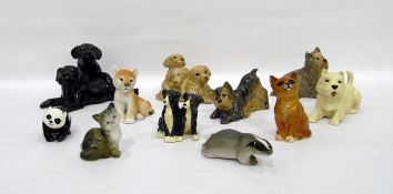 Collection of 11 ceramic model animals to include Beswick, Lomonosov and Heredities,