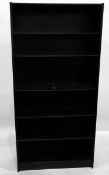 Contemporary open bookcase, six shelves,