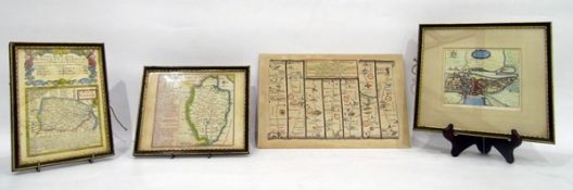 Thomas Gardner Handcoloured engraved road map 