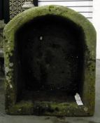 Old stone garden trough with arched end,