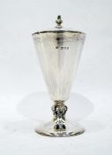 Early 20th century silver conical-shaped sugar sifter, having decorative pierced cover,