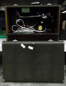 Vintage Singer sewing machine, black with gilt paintwork,