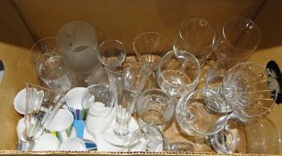 Quantity of assorted glassware including wines,
