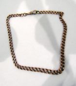 9ct gold curb link Albert chain,