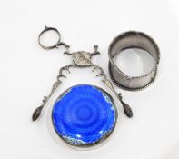 Silver and enamel trinket box (damaged),