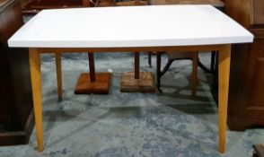 Melamine-topped kitchen table