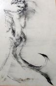 20th century school Charcoal study Female nude, unsigned,