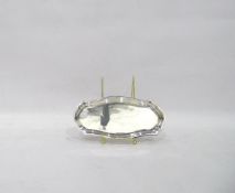 Late 20th century silver rectangular-shaped tray, Birmingham, makers Asprey,