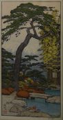 Toshi Yoshida (Japanese) Pair of Japanese handcoloured prints 