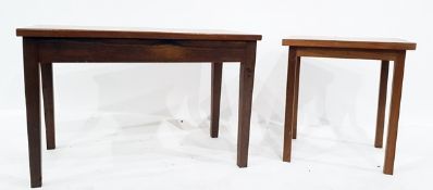 Polished wood small coffee table, rectangular,