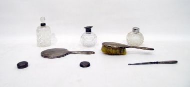 Early 20th century silver-backed mirror,