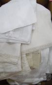 Large quantity of table linen, some sets, cut and drawn thread tablecloths, damask tablecloths,