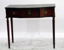 Nest of walnut bowfronted trio occasional tables,