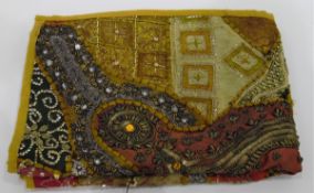 Various textiles including lengths of mainly dress material, two Welsh style pieces of fabric,