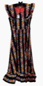 Six various maxi dresses including one black heavi