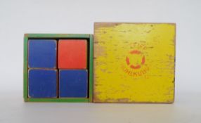 Steiff wooden coloured blocks in box