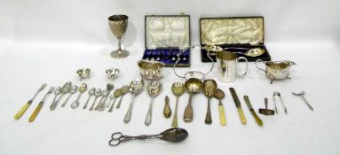 Quantity of silver plate to include silver plate trophy cup 'Middlesex RV Second Prize to Private