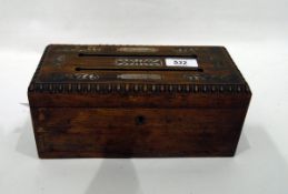 Mother of peal inlaid Rosewood letter box with 