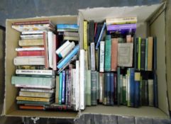 Various hardback books including 'Historic Costume for the Stage' and other volumes (2 boxes)