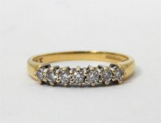 18ct gold half-hoop diamond ring