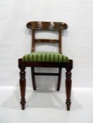 Set of early Victorian mahogany bar back dining ch