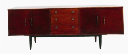 20th century varnished teak sideboard, 192cm wide