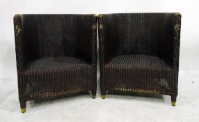 Five Lloyd Loom style tub chairs (5)