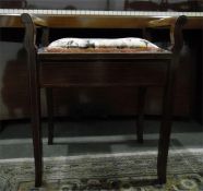 Box seat piano stool
