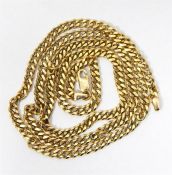 9ct gold curb-link necklace, 18.6g