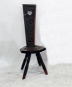 Late 19th/early 20th century carved sewing/weaving