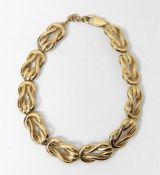 9ct gold decorative link bracelet