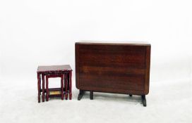 Mid 20th century oak fall flap gateleg table and a