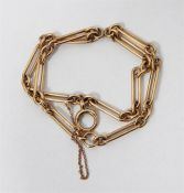 9ct gold watch chain bracelet, 23.1g