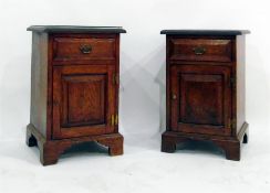 Pair of oak bedside cabinets