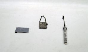 Silver pencil case by S Mordan & Company, London 1