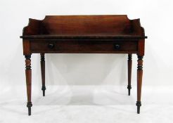 19th century mahogany washstand with shaped three-