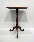 19th century mahogany rectangular-topped tripod ta