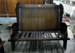 Oak peg-joined wingside cottage-style three-piece