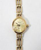 9ct gold lady's Geneve wristwatch, 9g in total