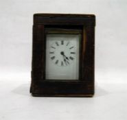 19th century brass five-glass French carriage cloc