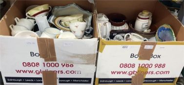 Assorted ceramics including Meakin, Poole, Wedgwoo