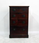 Late 19th/early 20th century mahogany pedestal che