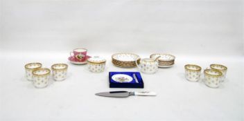 Late 18th century porcelain cup and saucer, pink g