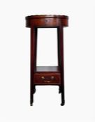 19th century mahogany oval top side table with sha