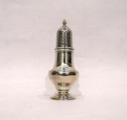 George III silver sugar caster of tapering baluster form, rai