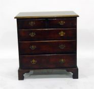 Oak chest of two short and three long graduated dr