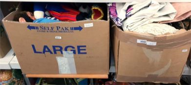 Assorted soft toys and cushions (2 boxes)