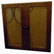 Pair of collector's cabinets each with fitted shal