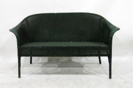 Pair of Lloyd Loom style conservatory settees