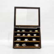 Individual collection of miniature porcelain cups